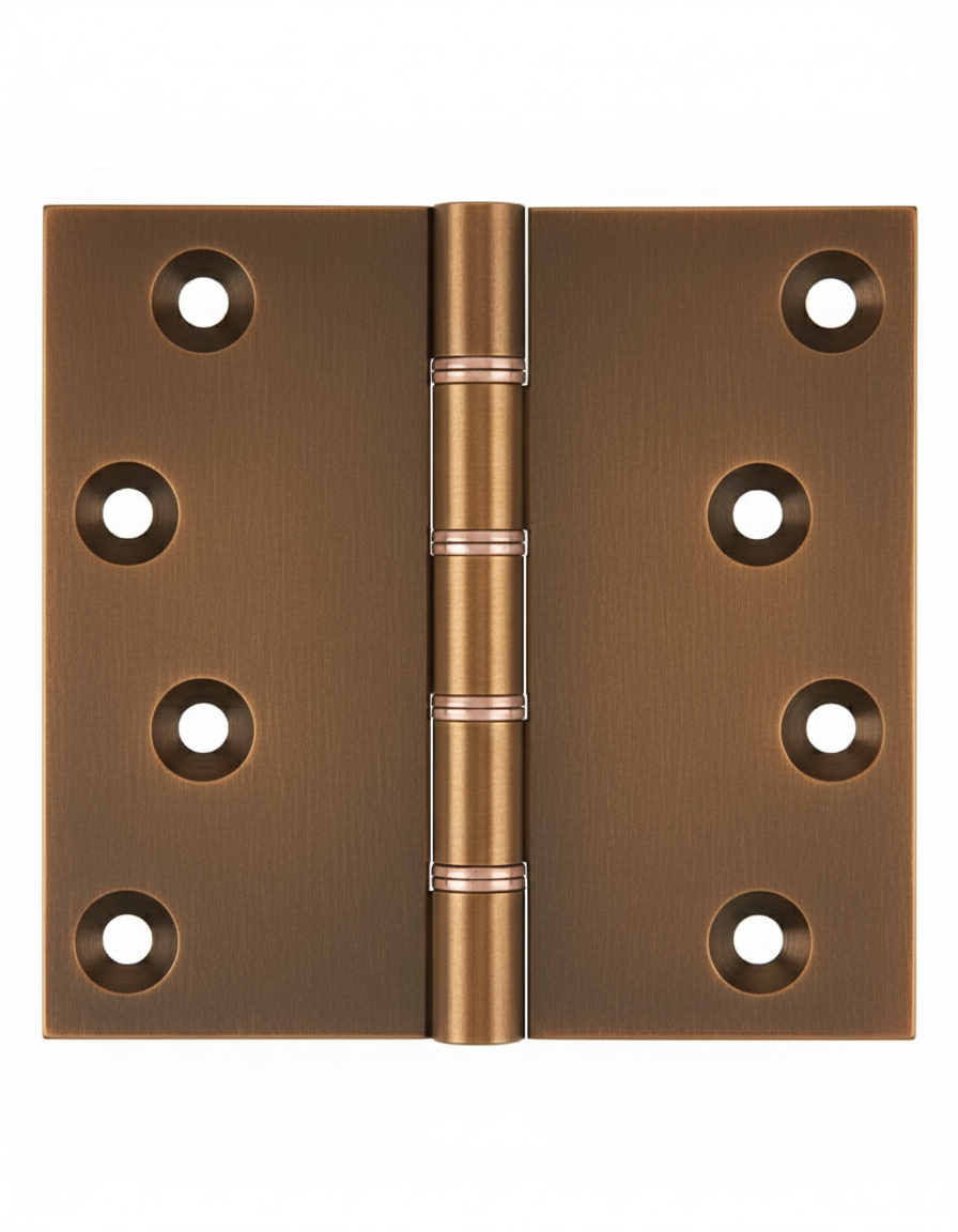 Simonswerk P1260 Double Phosphor Bronze Washered Brass Butt Projection Hinge 100mm x 100mm c/w Screws Aged Brass