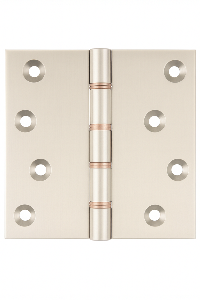 Simonswerk P1260 Double Phosphor Bronze Washered Brass Butt Projection Hinge 100mm x 100mm c/w Screws Satin Nickel
