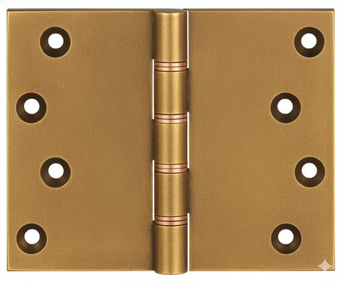 Simonswerk P1262 Double Phosphor Bronze Washered Brass Butt Projection Hinge 100mm x 125mm c/w Screws Antique Brass