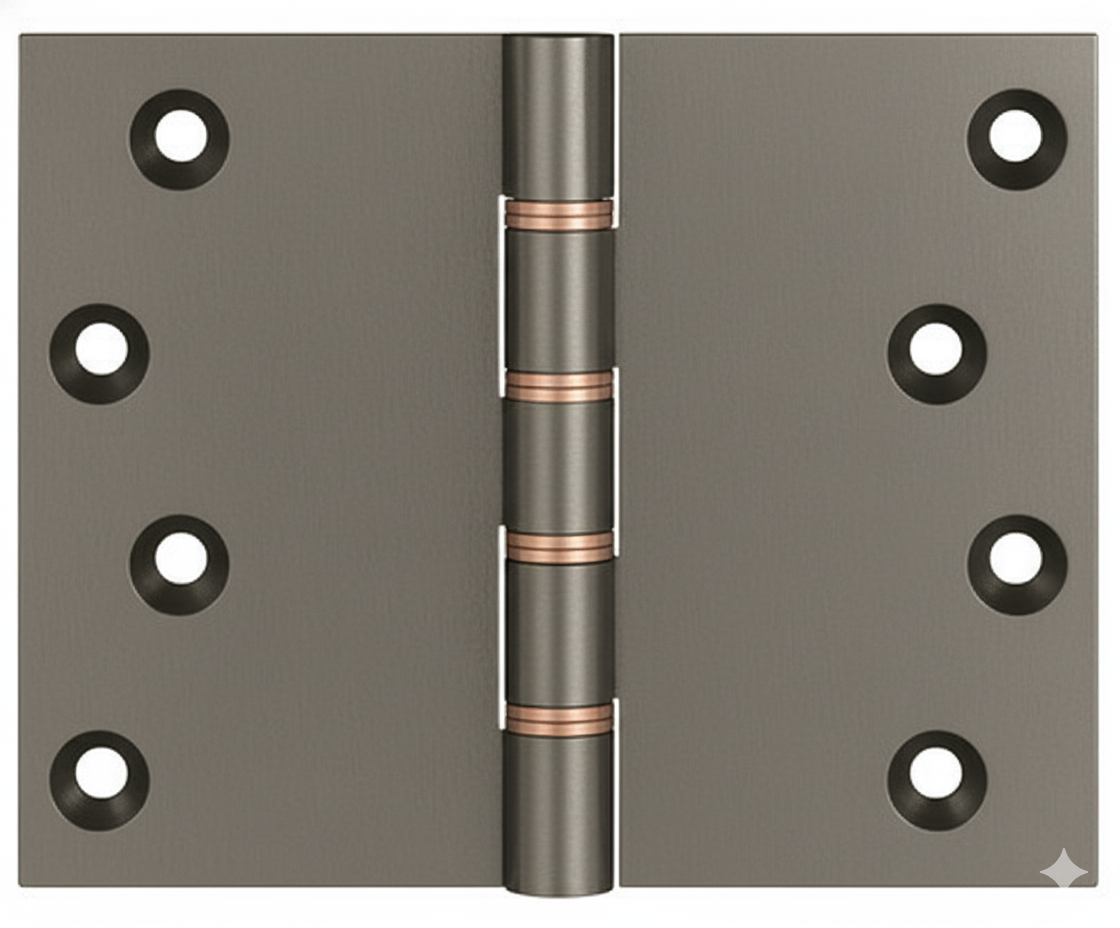 Simonswerk P1262 Double Phosphor Bronze Washered Brass Butt Hinge 100mm x 125mm c/w Screws Antique Nickel