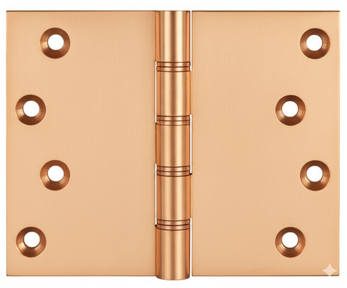 Simonswerk P1262 Double Phosphor Bronze Washered Brass Butt Hinge 100mm x 125mm c/w Screws Copper Plated