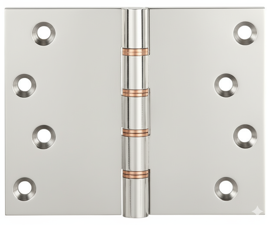 Simonswerk P1262 Double Phosphor Bronze Washered Brass Butt Projection Hinge 100mm x 125mm c/w Screws Polished Chrome