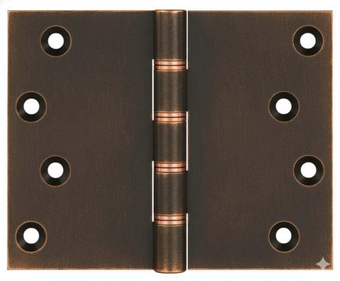 Simonswerk P1262 Double Phosphor Bronze Washered Brass Butt Projection Hinge 100mm x 125mm c/w Screws Imitation Bronze