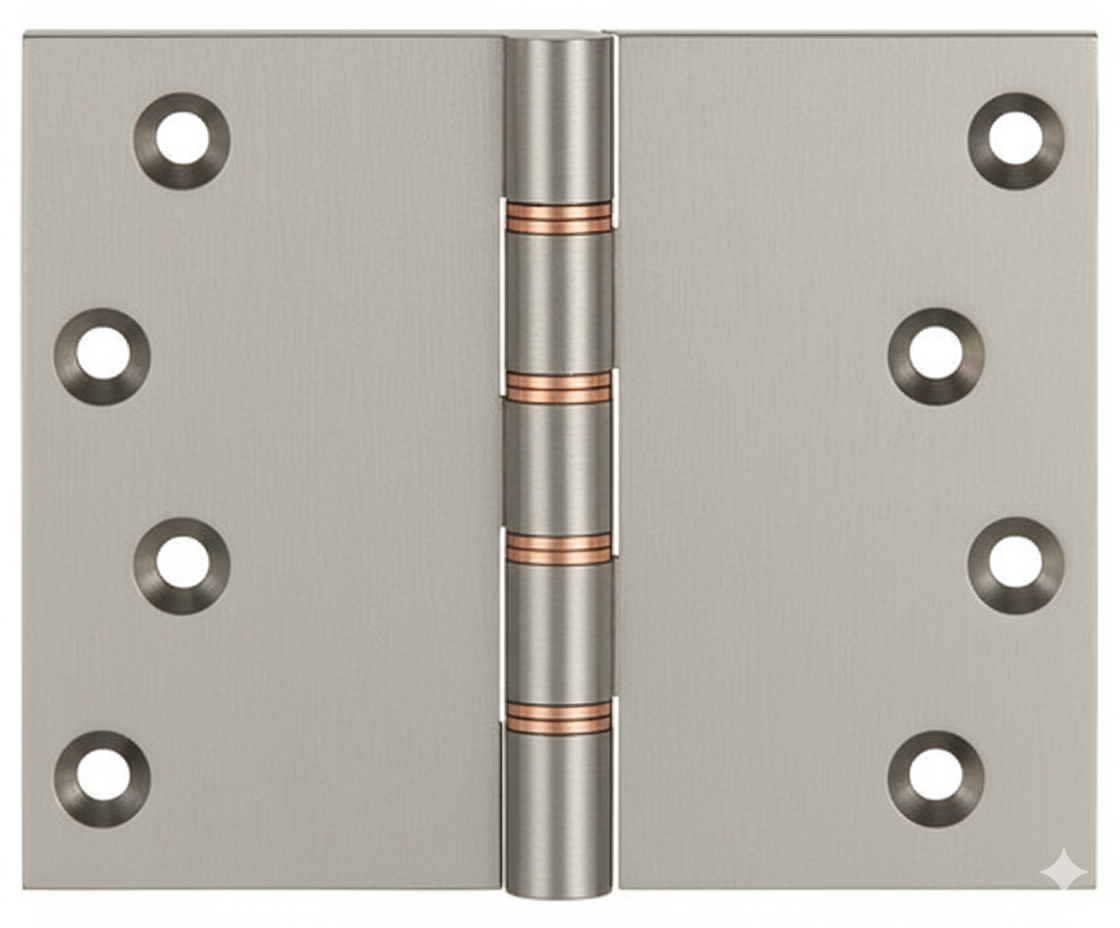 Simonswerk P1262 Double Phosphor Bronze Washered Brass Butt Projection Hinge 100mm x 125mm c/w Screws Satin Chrome