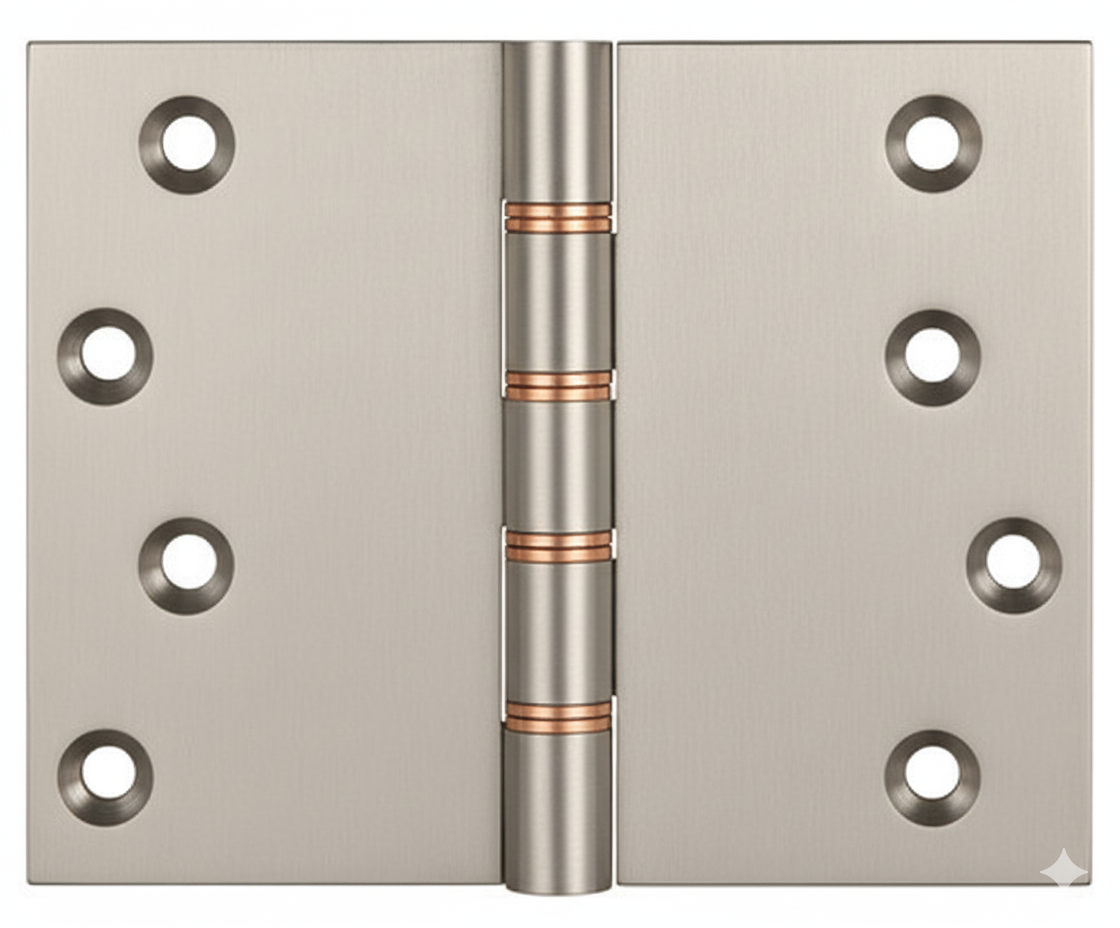 Simonswerk P1262 Double Phosphor Bronze Washered Brass Butt Projection Hinge 100mm x 125mm c/w Screws Satin Nickel