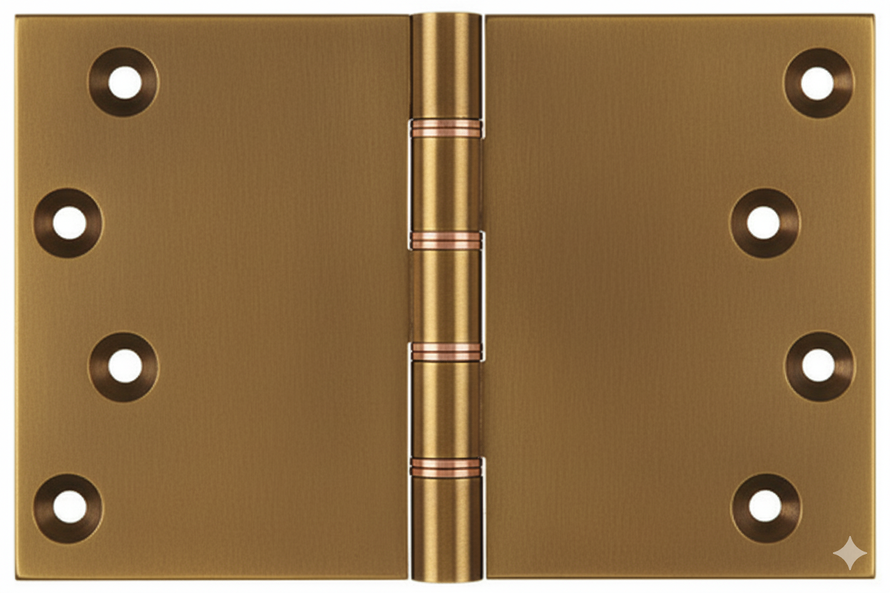 Simonswerk P1264 Double Phosphor Bronze Washered Brass Butt Hinge 100mm x 150mm c/w Screws Aged Brass