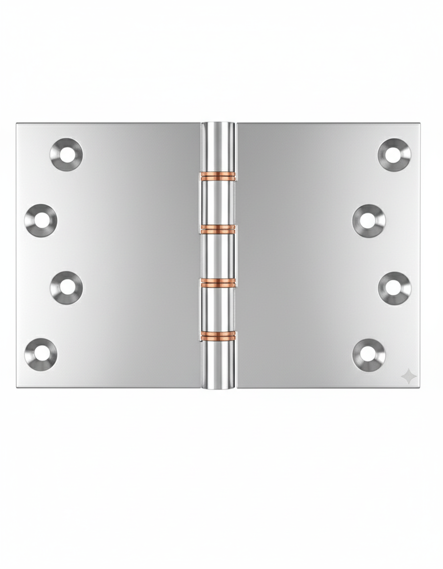 Simonswerk P1264 Double Phosphor Bronze Washered Brass Butt Hinge 100mm x 150mm c/w Screws Polished Chrome