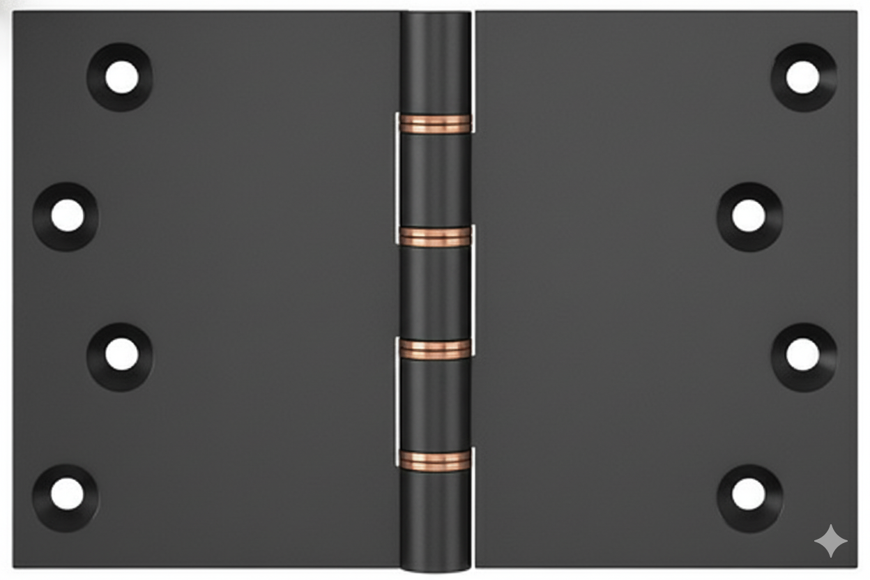 Simonswerk P1264 Double Phosphor Bronze Washered Brass Butt Hinge 100mm x 150mm c/w Screws Midnight