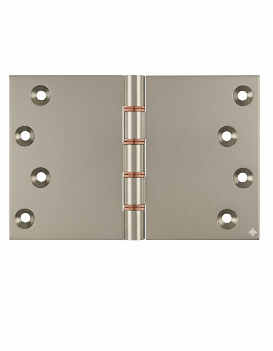 Simonswerk P1264 Double Phosphor Bronze Washered Brass Butt Hinge 100mm x 150mm c/w Screws Pearl Nickel