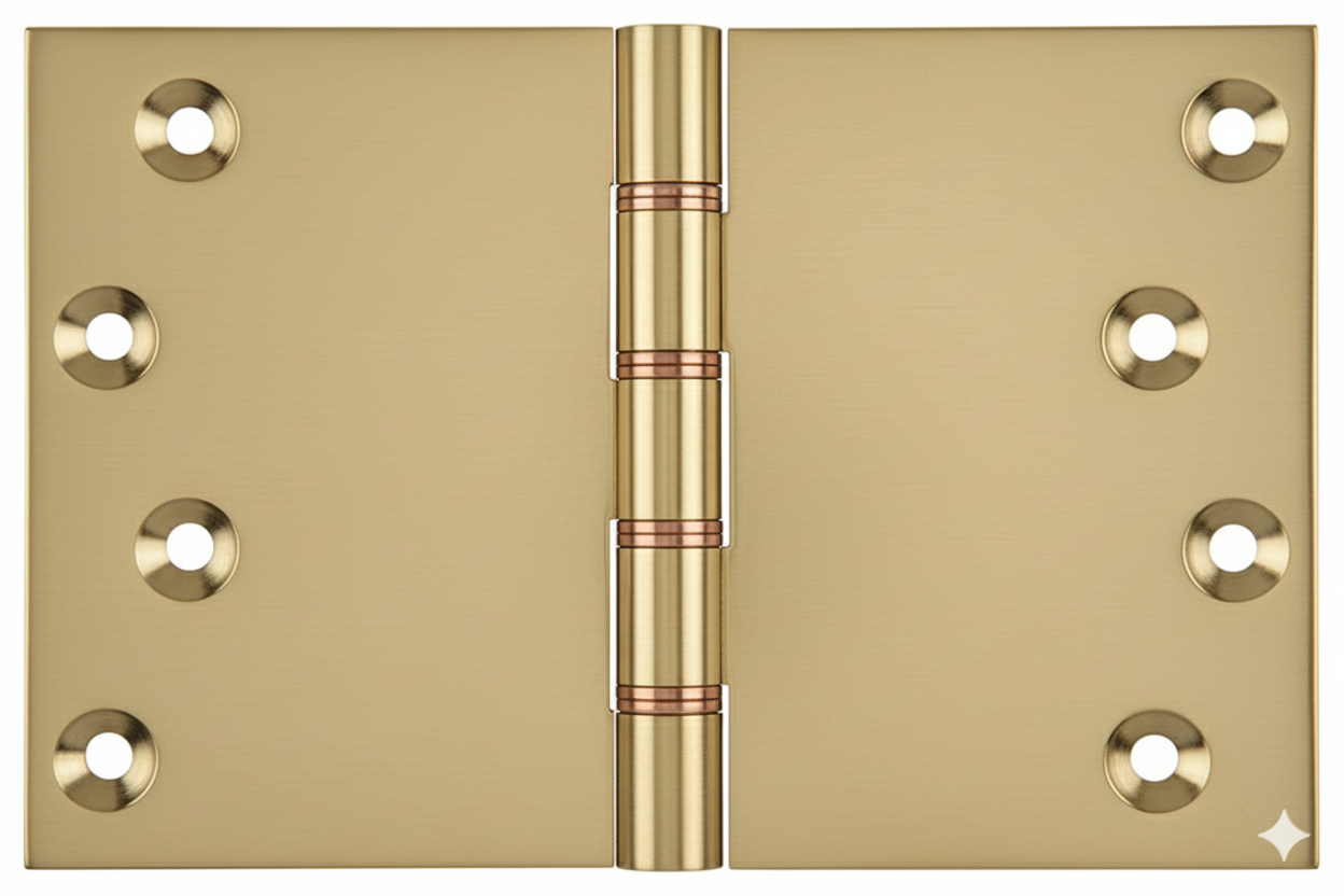 Simonswerk P1264 Double Phosphor Bronze Washered Brass Butt Hinge 101.6mm x 150mm c/w Screws Satin Brass