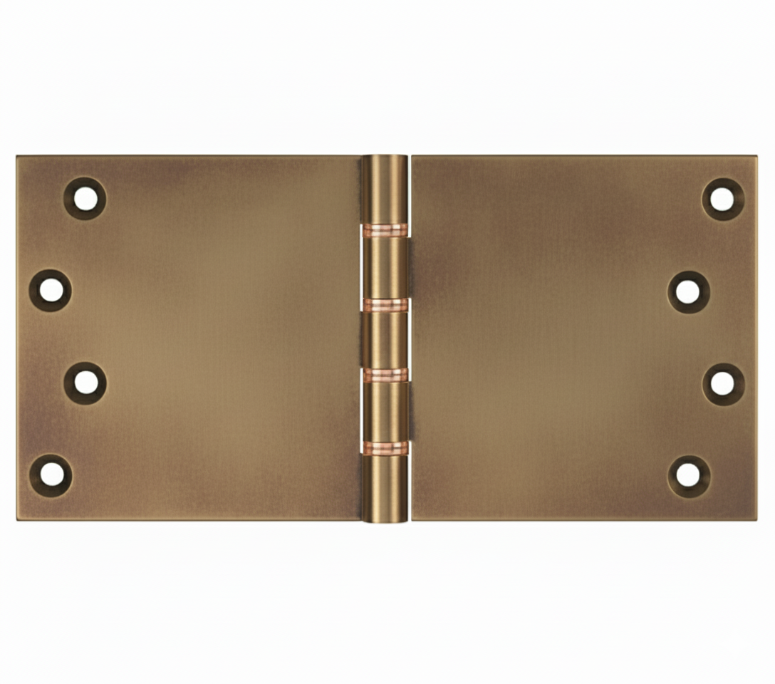 Simonswerk P1266 Double Phosphor Bronze Washered Brass Butt Hinge 101.6mm x 200mm c/w Screws Aged Brass