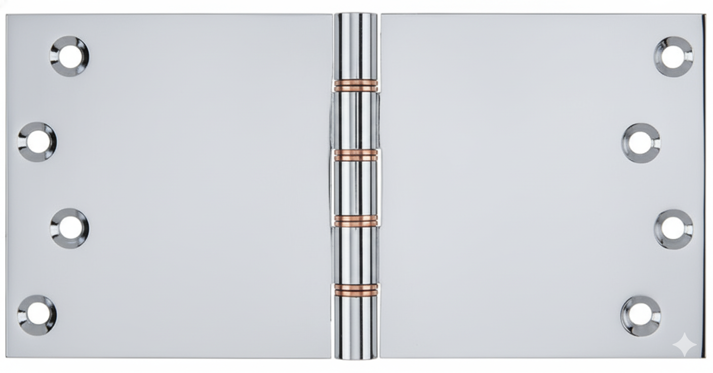Simonswerk P1266 Double Phosphor Bronze Washered Brass Butt Hinge 101.6mm x 200mm c/w Screws Polished Chrome