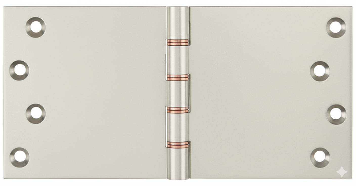 Simonswerk P1266 Double Phosphor Bronze Washered Brass Butt Hinge 101.6mm x 200mm c/w Screws Pearl Nickel