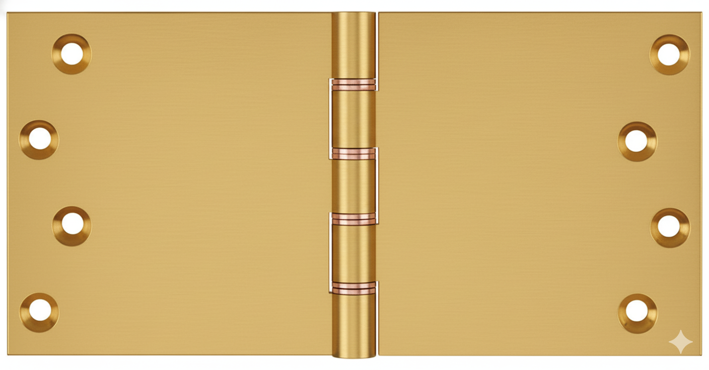 Simonswerk P1266 Double Phosphor Bronze Washered Brass Butt Hinge 101.6mm x 200mm c/w Screws Satin Brass