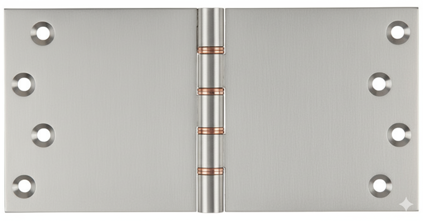 Simonswerk P1266 Double Phosphor Bronze Washered Brass Butt Hinge 101.6mm x 200mm c/w Screws Satin Nickel