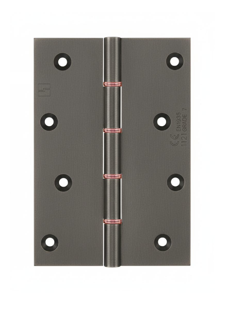 Simonswerk P1285CE Double Phosphor Bronze Washered Brass Butt Projection Hinge CE marked FD30 fire rated 152.4mm x 103mm c/w Screws Antique Nickel