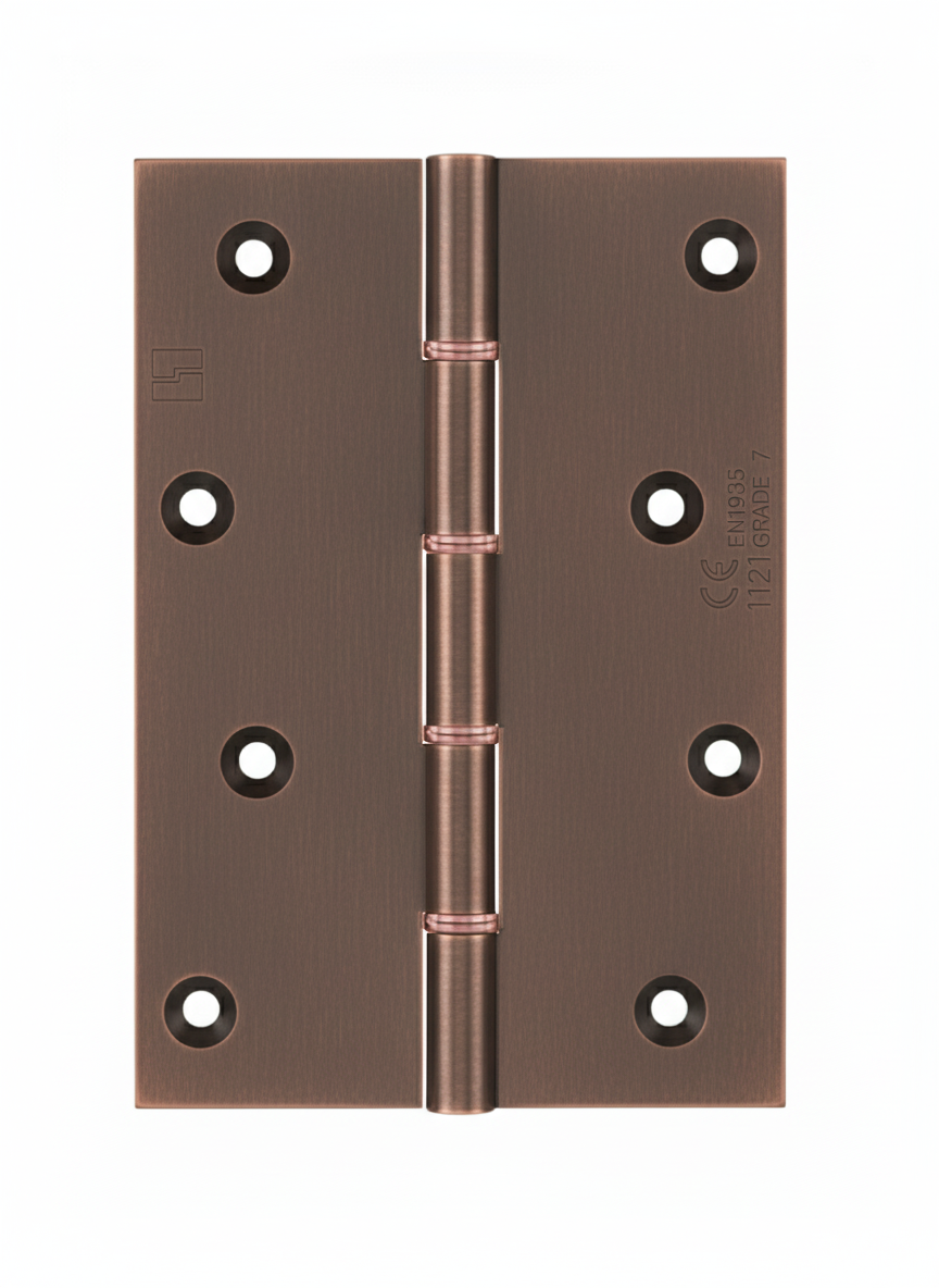 Simonswerk P1285CE Double Phosphor Bronze Washered Brass Butt Projection Hinge CE marked FD30 fire rated 152.4mm x 103mm c/w Screws Copper Bronze