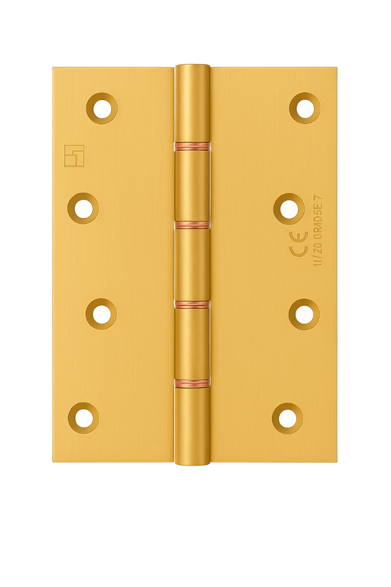 Simonswerk P1285CE Double Phosphor Bronze Washered Brass Butt Projection Hinge CE marked FD30 fire rated 152.4mm x 103mm c/w Screws Honeycombe