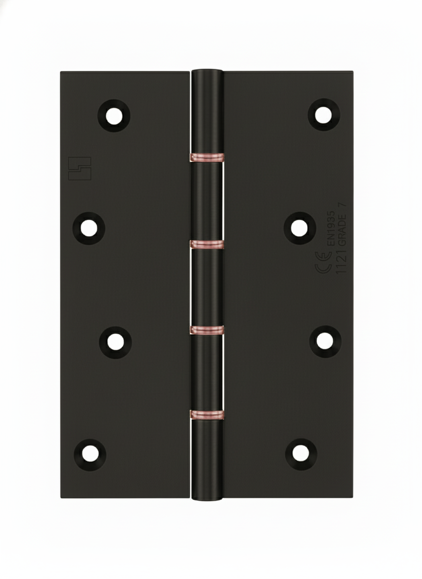 Simonswerk P1285CE Double Phosphor Bronze Washered Brass Butt Projection Hinge CE marked FD30 fire rated 152.4mm x 103mm c/w Screws Midnight