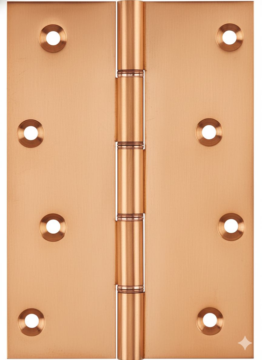 Simonswerk P1285 Double Phosphor Bronze Washered Brass Butt Hinge 152.4mm x 100mm c/w Screws Copper Plated