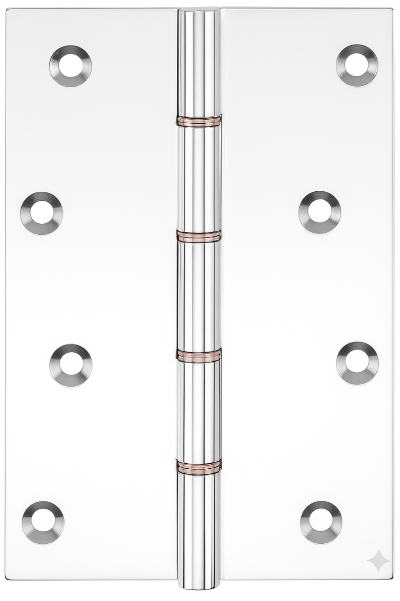 Simonswerk P1285 Double Phosphor Bronze Washered Brass Butt Hinge 152.4mm x 100mm c/w Screws Polished Chrome