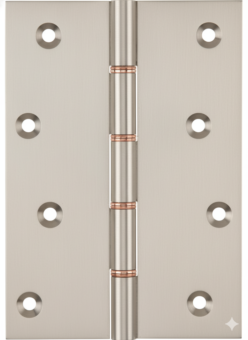 Simonswerk P1285 Double Phosphor Bronze Washered Brass Butt Hinge 152.4mm x 100mm c/w Screws Pearl Nickel