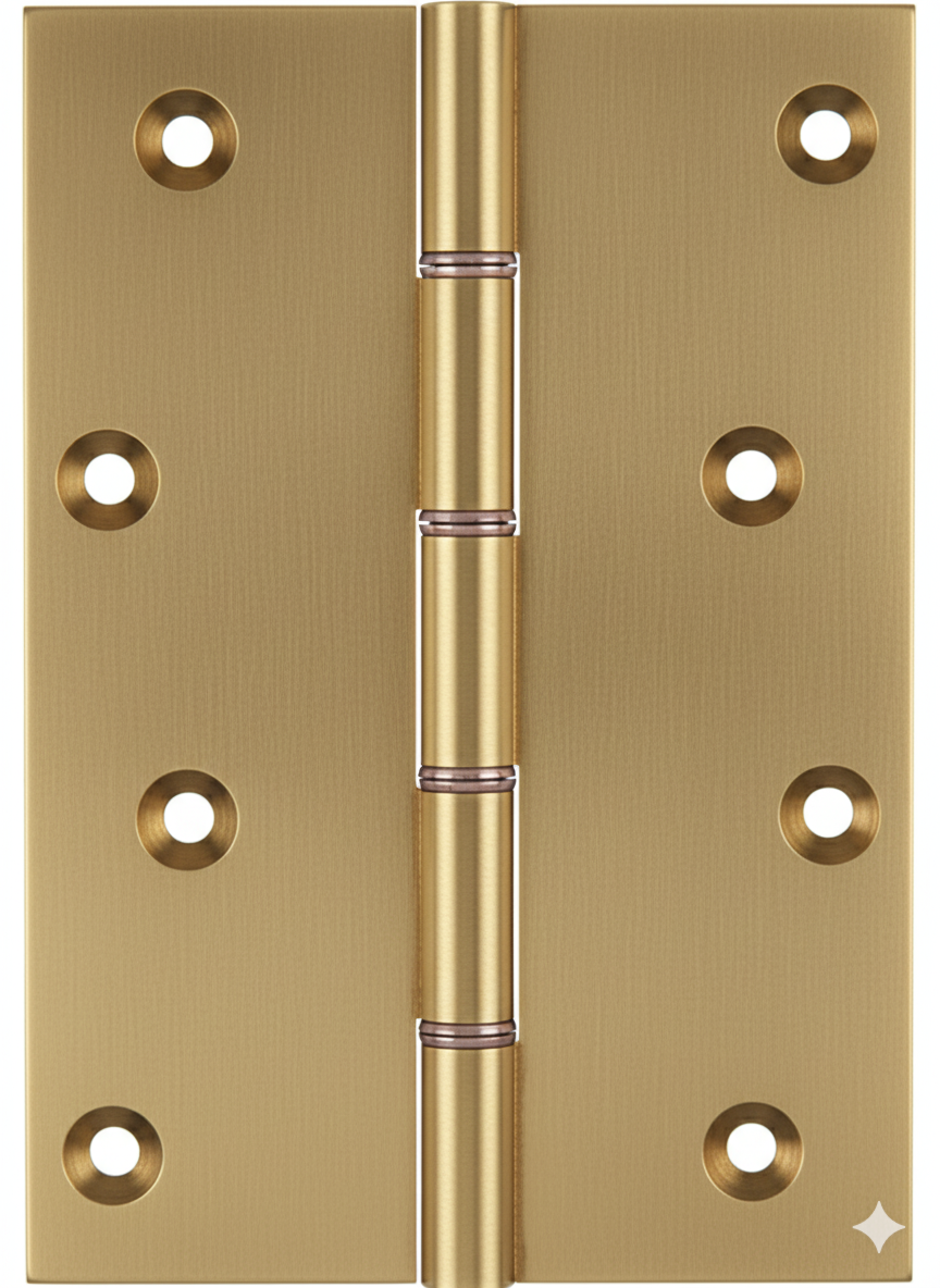 Simonswerk P1285 Double Phosphor Bronze Washered Brass Butt Hinge 152.4mm x 100mm c/w Screws Satin Brass