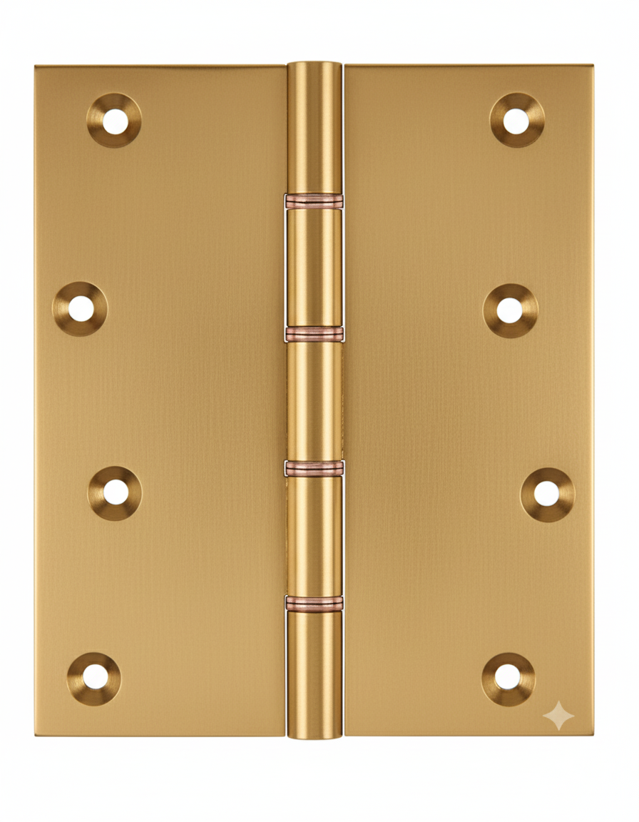 Simonswerk P1295 Double Phosphor Bronze Washered Brass Butt Hinge 152.4mm x 125mm c/w Screws Aged Brass