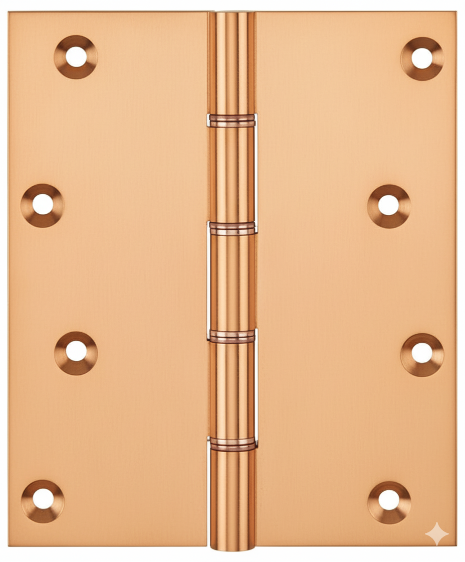 Simonswerk P1295 Double Phosphor Bronze Washered Brass Butt Hinge 152.4mm x 125mm c/w Screws Copper Plated