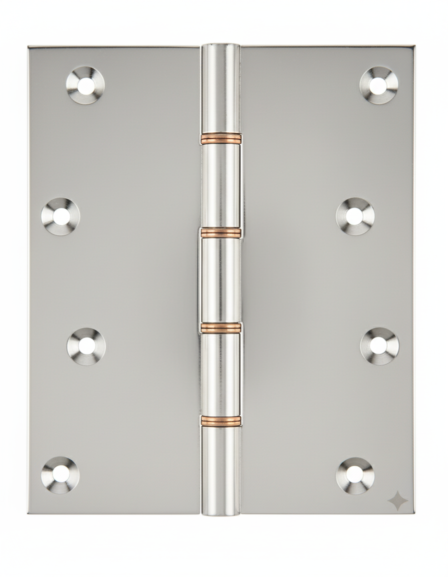 Simonswerk P1295 Double Phosphor Bronze Washered Brass Butt Hinge 152.4mm x 125mm c/w Screws Polished Nickel