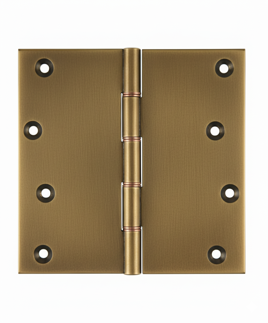 Simonswerk P1296 Double Phosphor Bronze Washered Brass Butt Hinge 152.4mm x 150mm c/w Screws Antique Brass