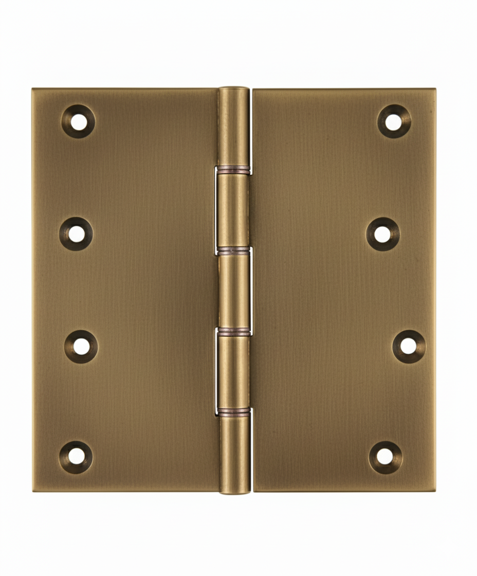 Simonswerk P1296 Double Phosphor Bronze Washered Brass Butt Hinge 152.4mm x 150mm c/w Screws Aged Brass