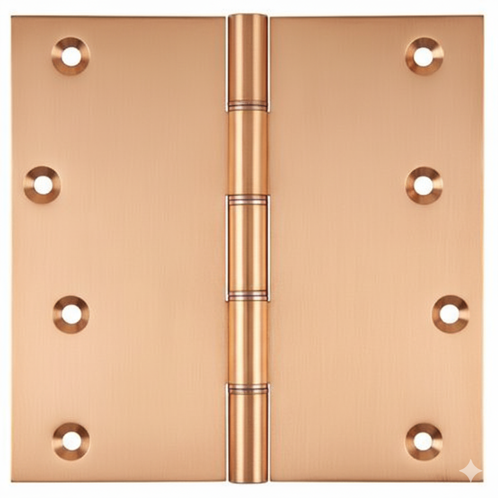 Simonswerk P1296 Double Phosphor Bronze Washered Brass Butt Hinge 152.4mm x 150mm c/w Screws Copper Plated