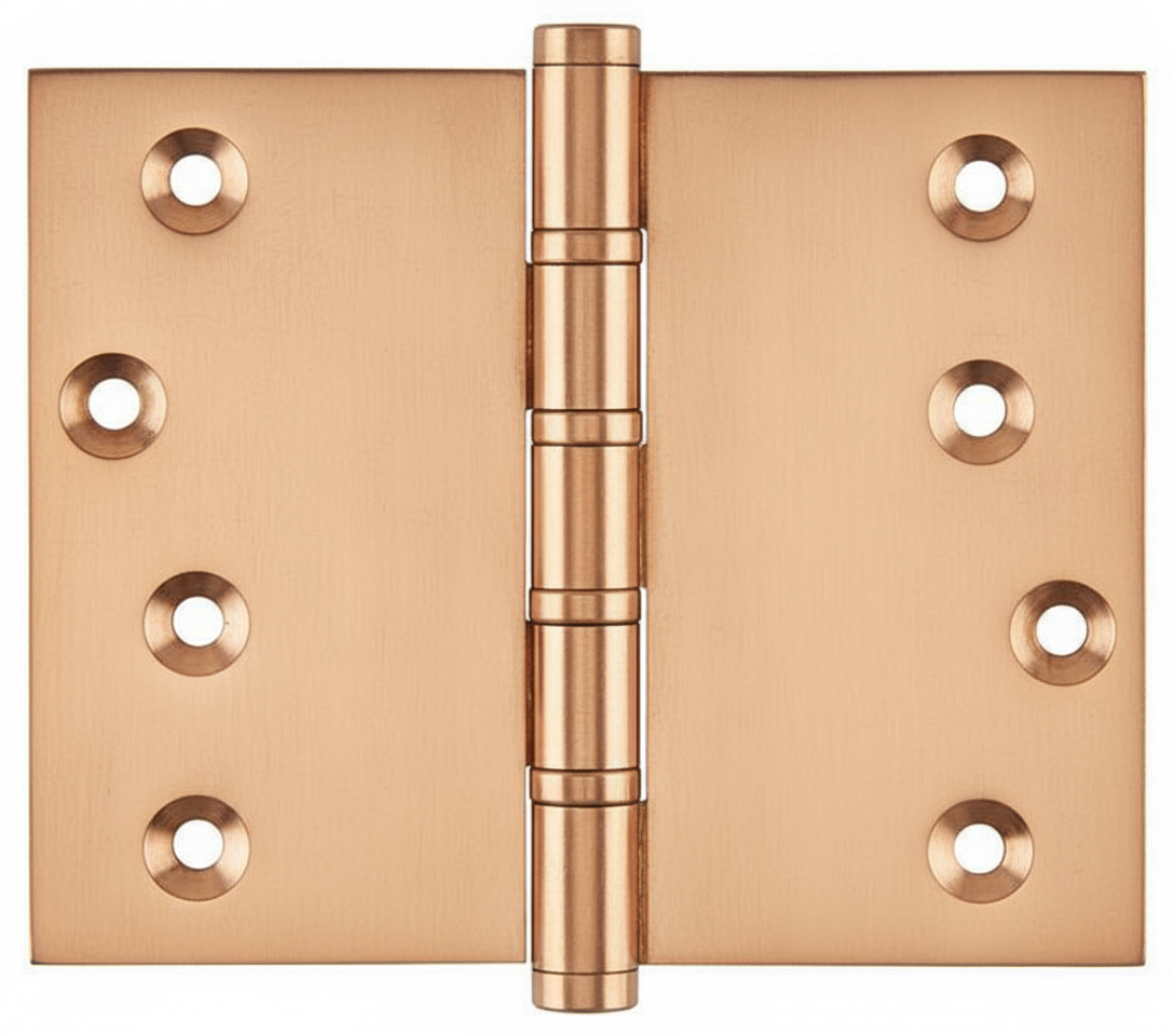 Simonswerk P1562 Ball Race Brass Butt Projection Hinges 101.6mm x 127mm c/w Screws Copper Plated
