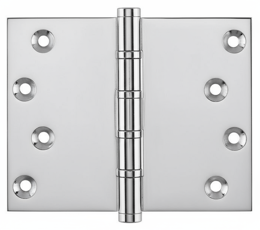 Simonswerk P1562 Ball Race Brass Butt Projection Hinges 101.6mm x 127mm c/w Screws Polished Chrome