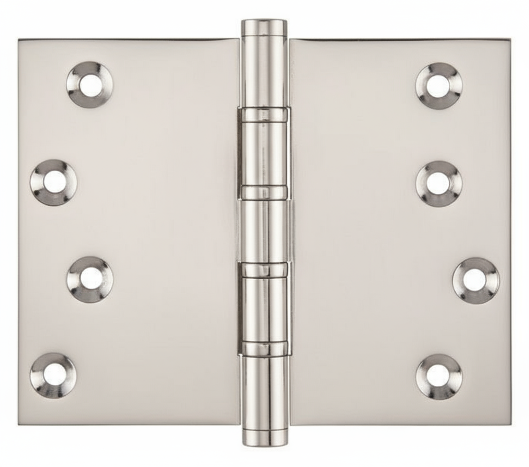 Simonswerk P1562 Ball Race Brass Butt Projection Hinges 101.6mm x 127mm c/w Screws Polished Nickel