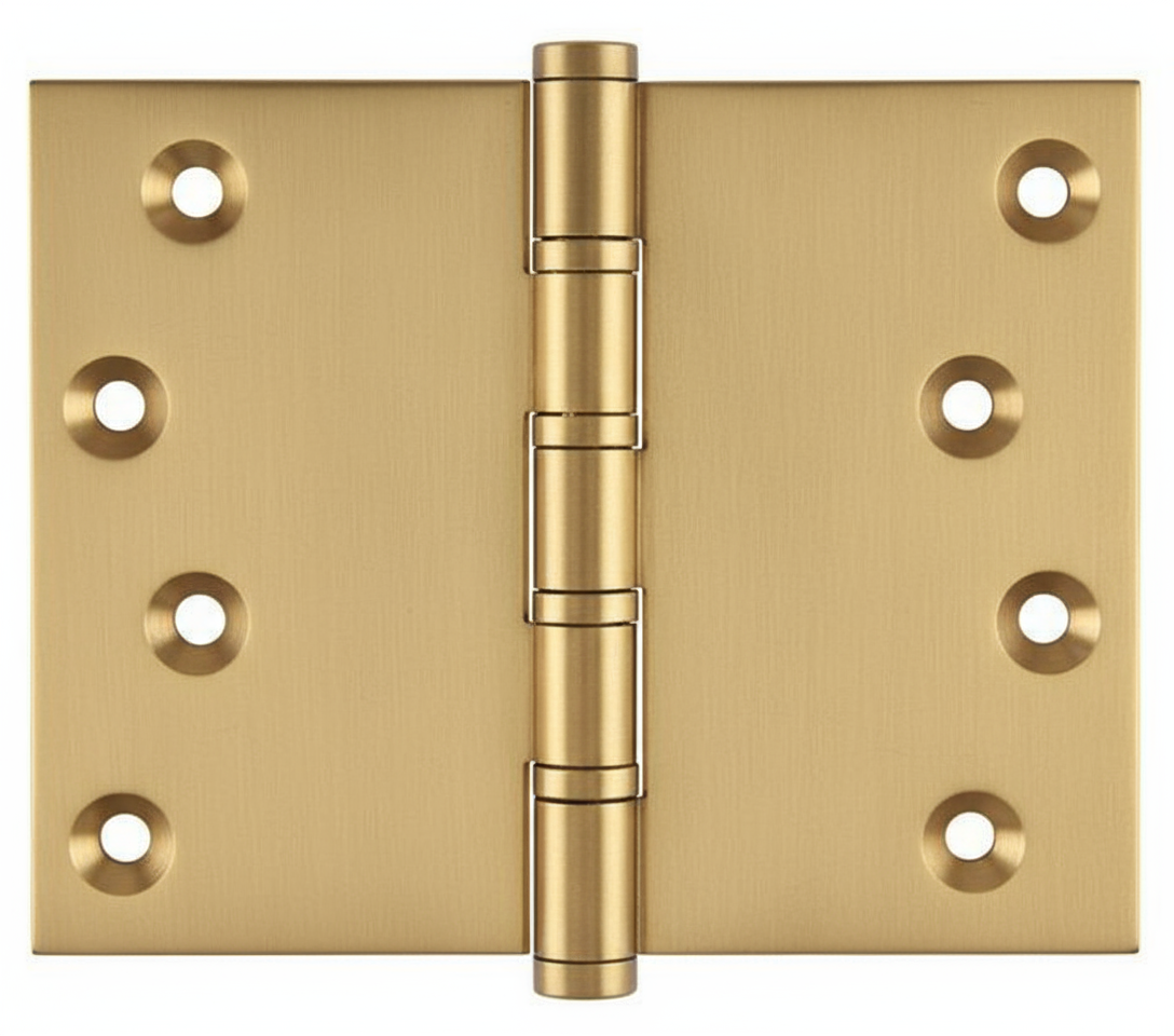 Simonswerk P1562 Ball Race Brass Butt Projection Hinges 101.6mm x 127mm c/w Screws Satin Brass