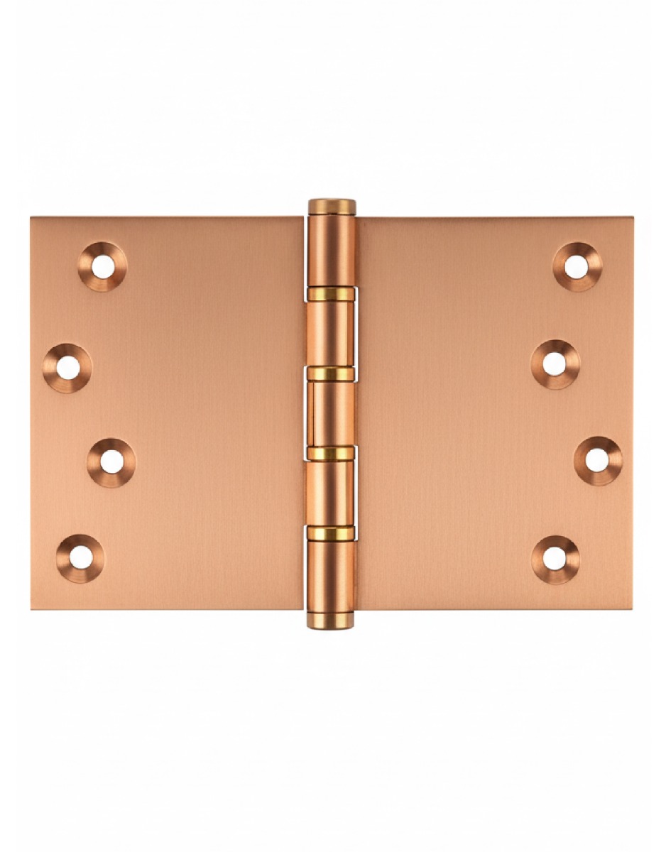 Simonswerk P1564 Ball Race Brass Butt Projection Hinges 101.6mm x 152mm c/w Screws Copper Plated