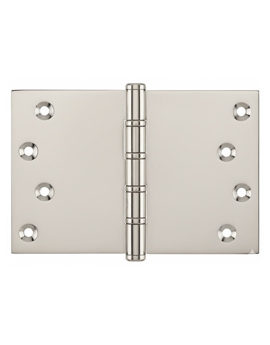 Simonswerk P1564 Ball Race Brass Butt Projection Hinges 101.6mm x 152mm c/w Screws Polished Nickel