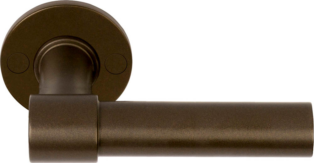 FORMANI ONE PBL20/50 solid double sprung door handle on rose bronze