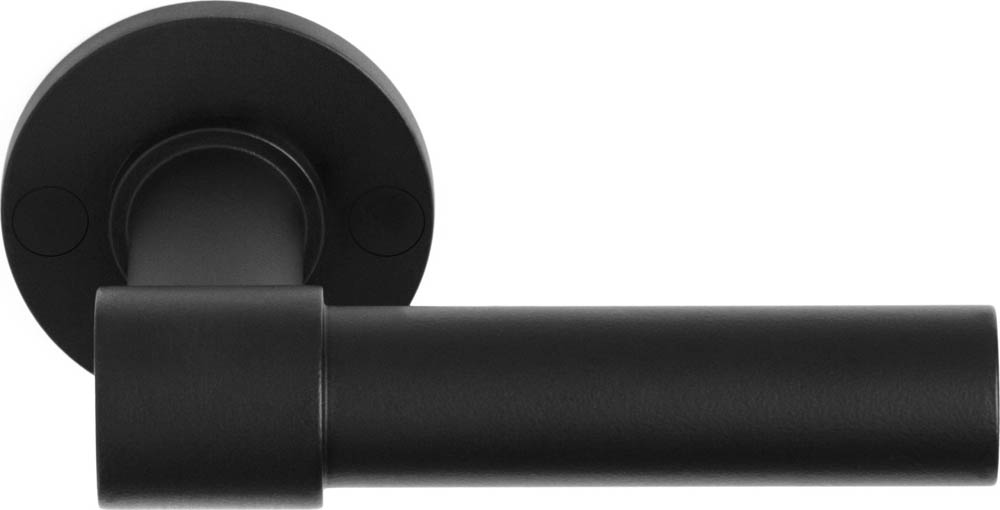 FORMANI ONE PBL20/50 solid double sprung door handle on rose satin black