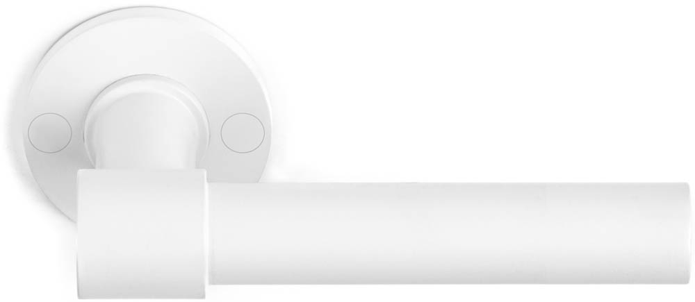 FORMANI ONE PBL20XL/50 solid double sprung door handle on rose white