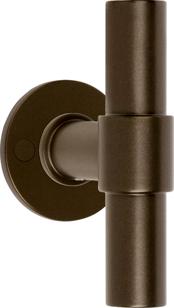 FORMANI ONE PBT20/50 solid double sprung door handle on rose bronze