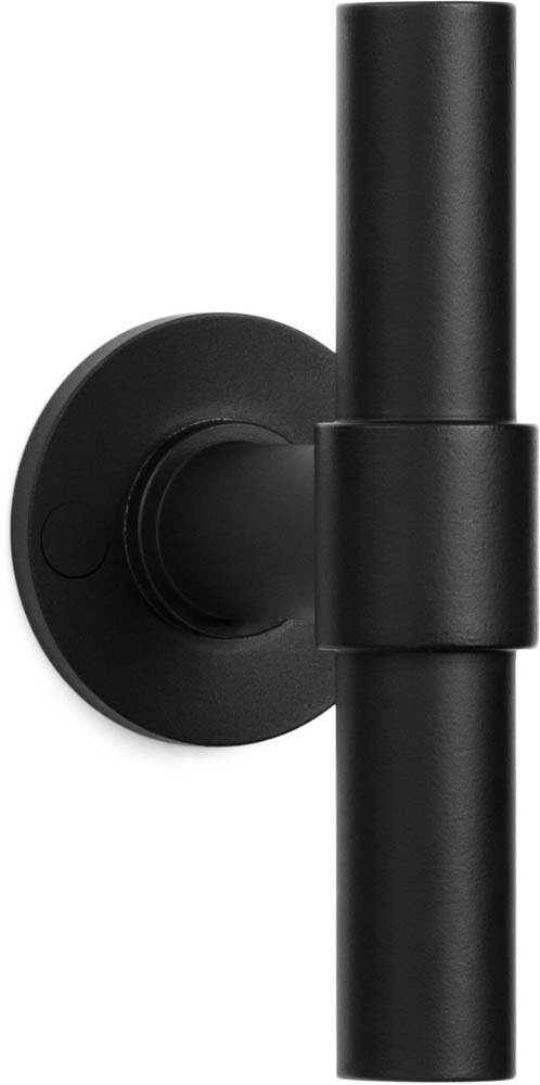 FORMANI ONE PBT20XL/50 solid double sprung door handle on rose satin black