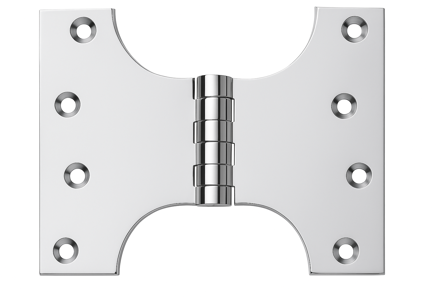 Simonswerk P0550 Unwashered Brass Parliament Hinges 101.6mm x 64mm x 102mm c/w Screws Polished Chrome
