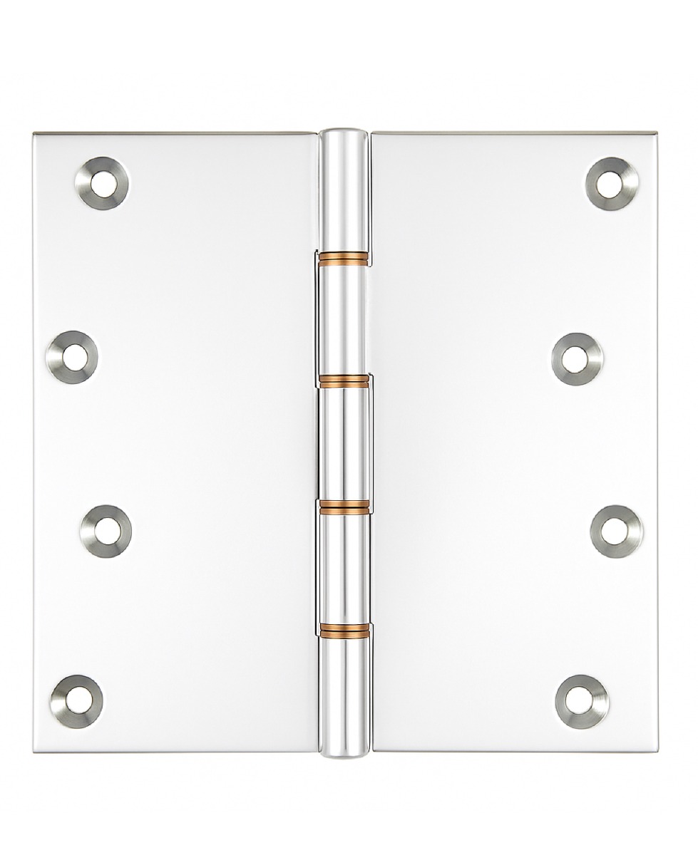 Simonswerk P1296 Double Phosphor Bronze Washered Brass Butt Hinge 152.4mm x 150mm c/w Screws Polished Chrome
