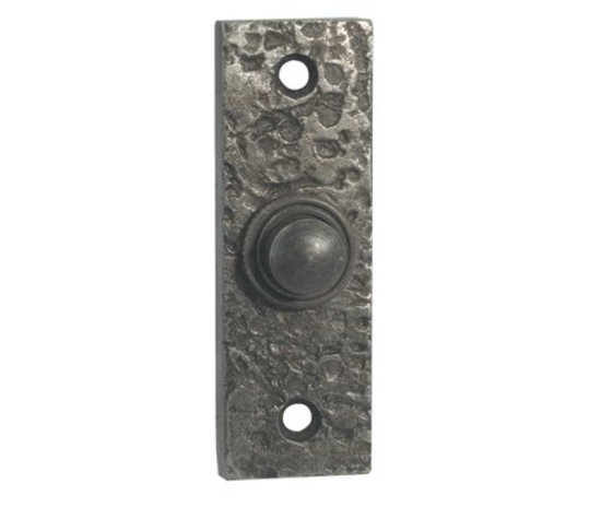 Frelan Rectangular Bell Push 78mm PEW118 Pewter