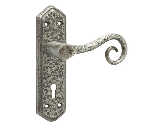 Frelan Royal Suite Door Handle on Lockplate Pewter 170mm PEW400