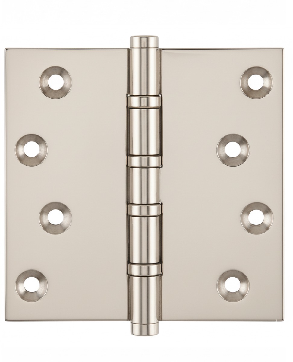Simonswerk P1560 Ball Race Brass Butt Projection Hinges 100mm x 103mm c/w Screws Polished Nickel