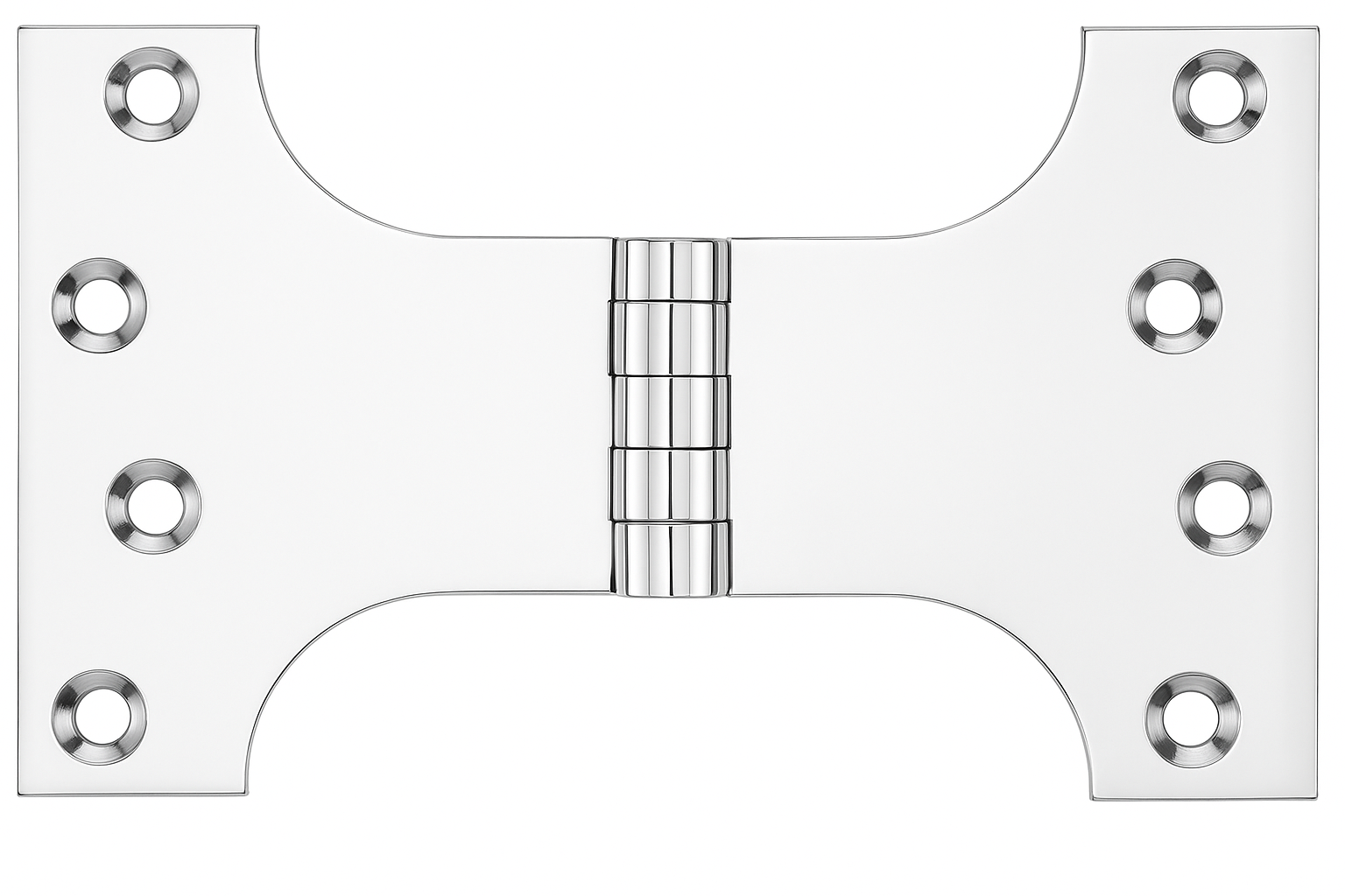 Simonswerk P0570 Unwashered Brass Parliament Hinges 101.6mm x 102mm x 152mm c/w Screws Polished Chrome
